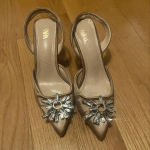Zara Rhinestone Heels 7.5-8